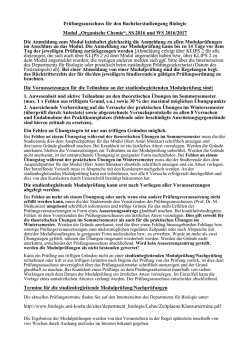 Modulregularien - Department Chemie