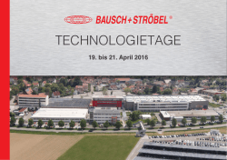 technologietage - Bausch + Stroebel