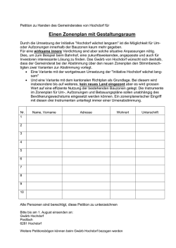 Einen Zonenplan mit Gestaltungsraum