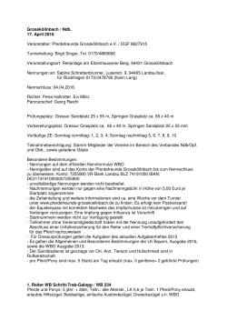 Grossk&ouml;llnbach / Ndb. 17. April 2016 Veranstalter: Pferdefreunde