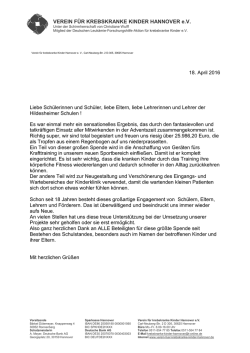 eine Mitteilung - Gymnasium Marienschule Hildesheim