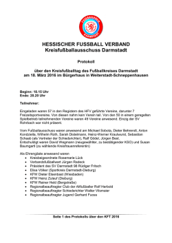 HESSISCHER FUSSBALL VERBAND Kreisfu&szlig;ballausschuss