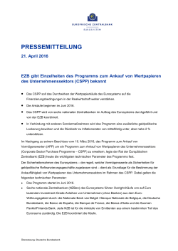 (CSPP) bekannt - Deutsche Bundesbank