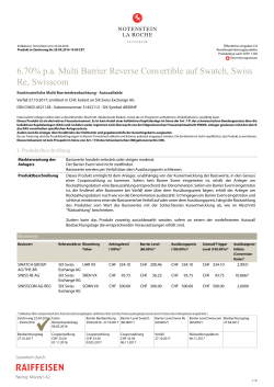 6.70% pa Multi Barrier Reverse Convertible auf Swatch