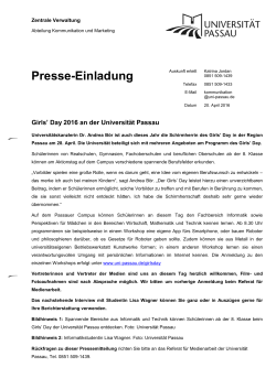 Presse-Einladung - Universität Passau