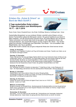 Reiseverlauf - Reisebüro Friedrich GmbH