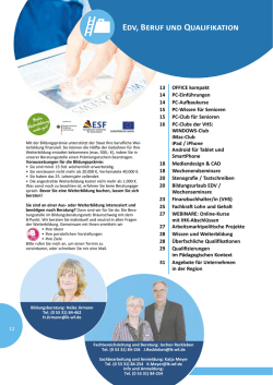Edv, Beruf und Qualifikation - Bildungszentrum Wolfenb&uuml;ttel