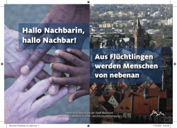 Broschüre Flüchtlinge - Viernheimer Nachrichten