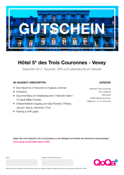 H&ocirc;tel 5* des Trois Couronnes - Vevey
