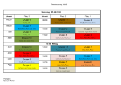Tenniscamp16 Zeitplan Samstag