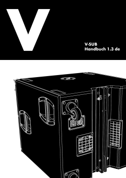 V-SUB Handbuch 1.3 - D&B Audiotechnik