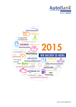 Geschäftsbericht 2015 AutoBank AG