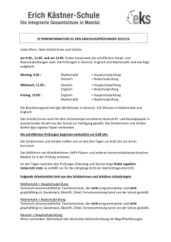 Info Pr&uuml;fungen
