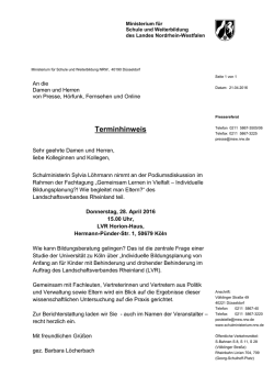 Terminhinweis
