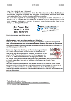 Infoveranstaltung smiley - Gymnasium Buxtehude S&uuml;d