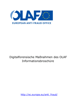 Digitalforensische Maßnahmen des OLAF