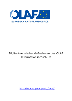 Digitalforensische Ma&szlig;nahmen des OLAF