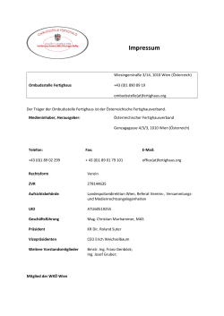 Impressum - Ombudsstelle FERTIGHAUS