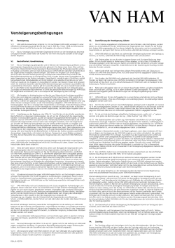 Gesch&auml;ftsbedingungen - VAN HAM Kunstauktionen