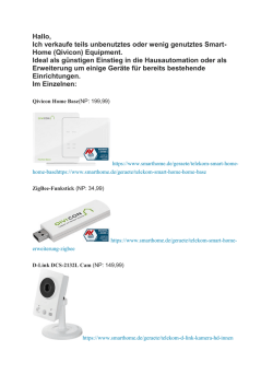 Home (Qivicon) Equipment. Ideal als g&uuml;nstigen Einstieg in die