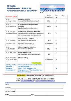 nähere Infos hier - Club Fernweh