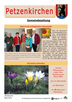 Gemeindezeitung, März 2016