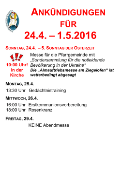 Wochenzettel im PDF-Format - Pfarrgemeinde