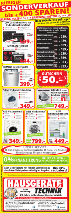 durchbl&auml;ttern - Hausger&auml;tetechnik Stemprock & Sch&ouml;nrock Duisburg
