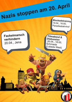 Page 1 Page 2 NaZis stoppen am 20. April Thtjgida, ein Ableger von