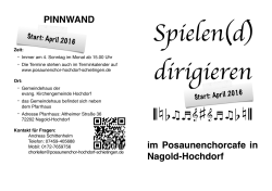 Details gibt es in einem Flyer - Posaunenchor Hochdorf Schietingen