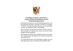 Freiwilliges Soziales Jahr (FSJ) in unserer Rusam