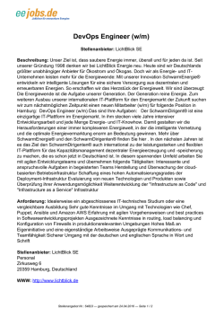 DevOps Engineer (w/m)
