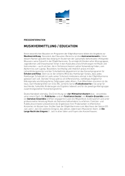 Musikvermittlung - Elbphilharmonie