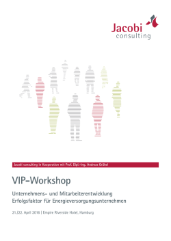 Jacobi VIP-Workshop April 2016