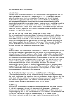 Die Unternehmen bei "Startup Salzburg"