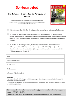 Sonderangebot - Die Zeitung