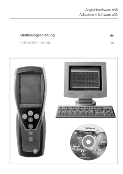 Abgleichsoftware x35 Bedienungsanleitung