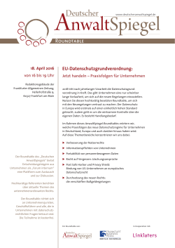 Roundtable - Deutscher AnwaltSpiegel