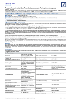 Produktinformationsblatt über Finanzinstrumente nach