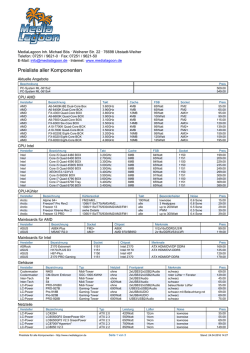 MediaLagoon Preisliste