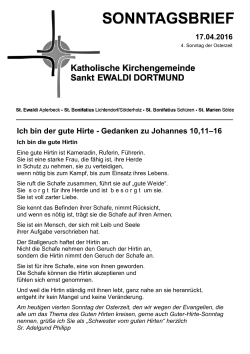 Sonntagsbrief 17.04.2016 - Kath. Kirchengemeinde St. Ewaldi