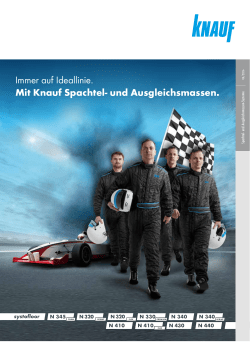 Immer auf Ideallinie. Mit Knauf Spachtel