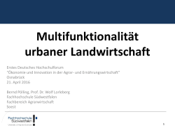 Urbane Landwirtschaft - Deutsches Hochschulforum