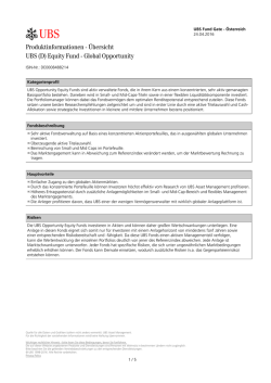 Produktinformationen - Übersicht UBS (D) Equity