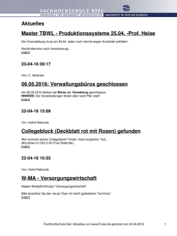 Fachhochschule Kiel: Aktuelles