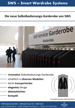 Smart Wardrobe Systems Informationsblatt 2016 - Self