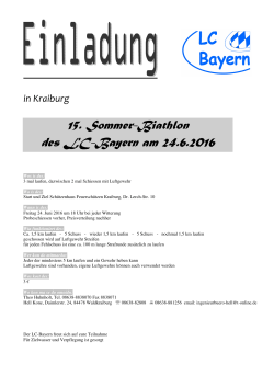 15. Sommer-Biathlon des LC-Bayern am 24.6.2016