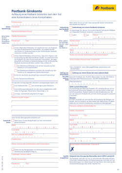 Auflösung eines Postbank Girokontos nach dem Tod des