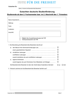 Gutachten deutsche Studienf&ouml;rderung