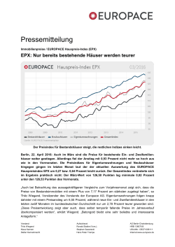 EUROPACE Hauspreisindex EPX